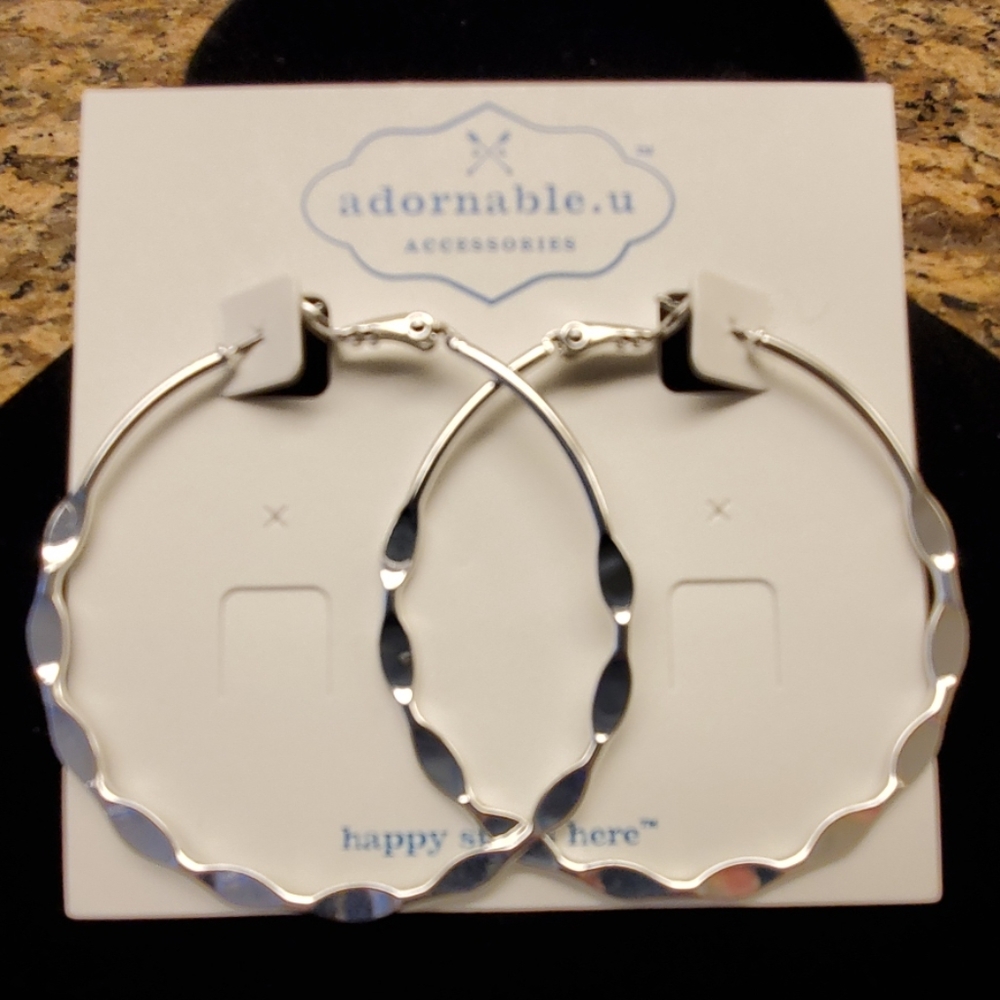 NWT Silver Hoops